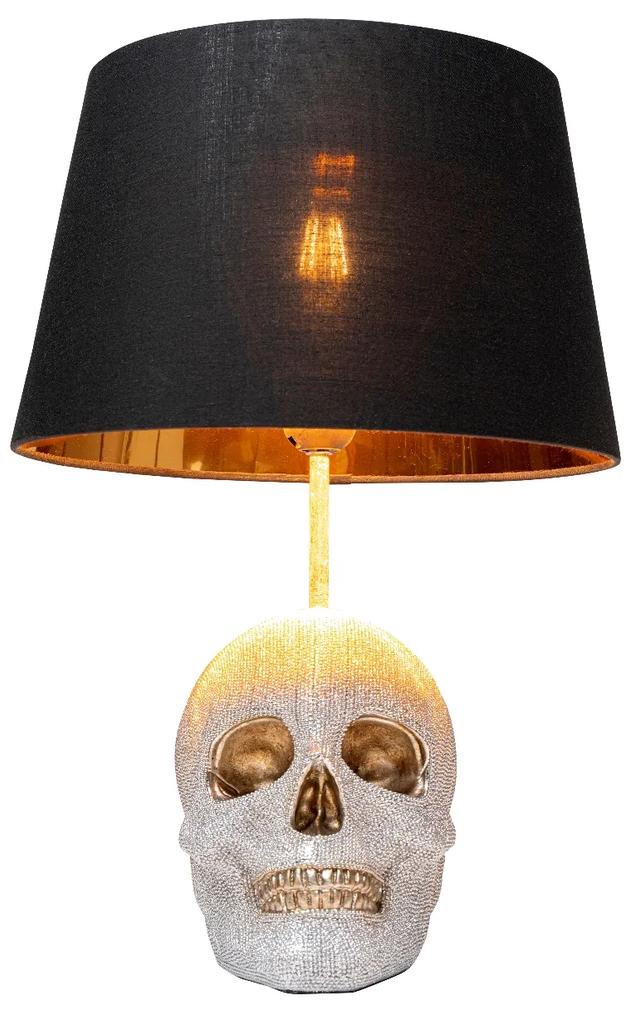 Skull stolová lampa antracitová