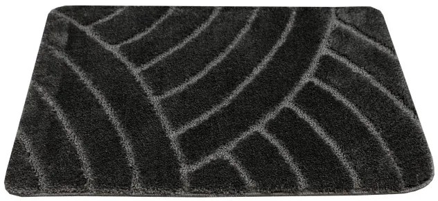 Kúpeľňový koberček Sash Sage tmavosivý, pruhy