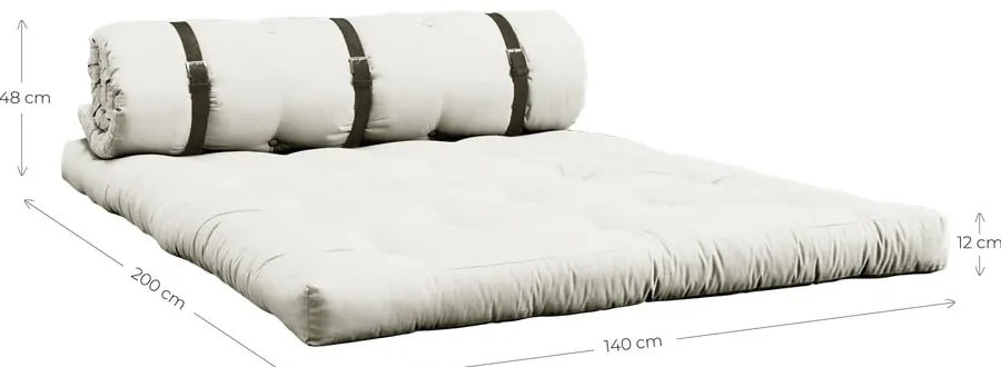 Rozkladacia pohovka s hnedým poťahom Karup Design Buckle Up Mocca