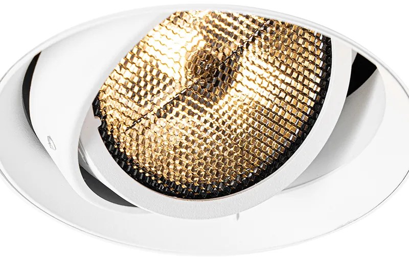Moderné zapustené bodové svetlo biele GU10 AR111 okrúhle bez rámu - Oneon Honey