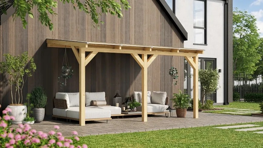 WEKA Drevená záhradná pergola 672 (4,3x2,7m)