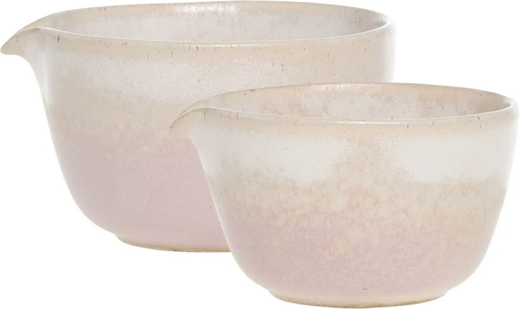 2ks béžovo-ružová miska Valence Dusty Rose - Ø 11*6/ Ø 10*5,5cm / 274ml / 155ml