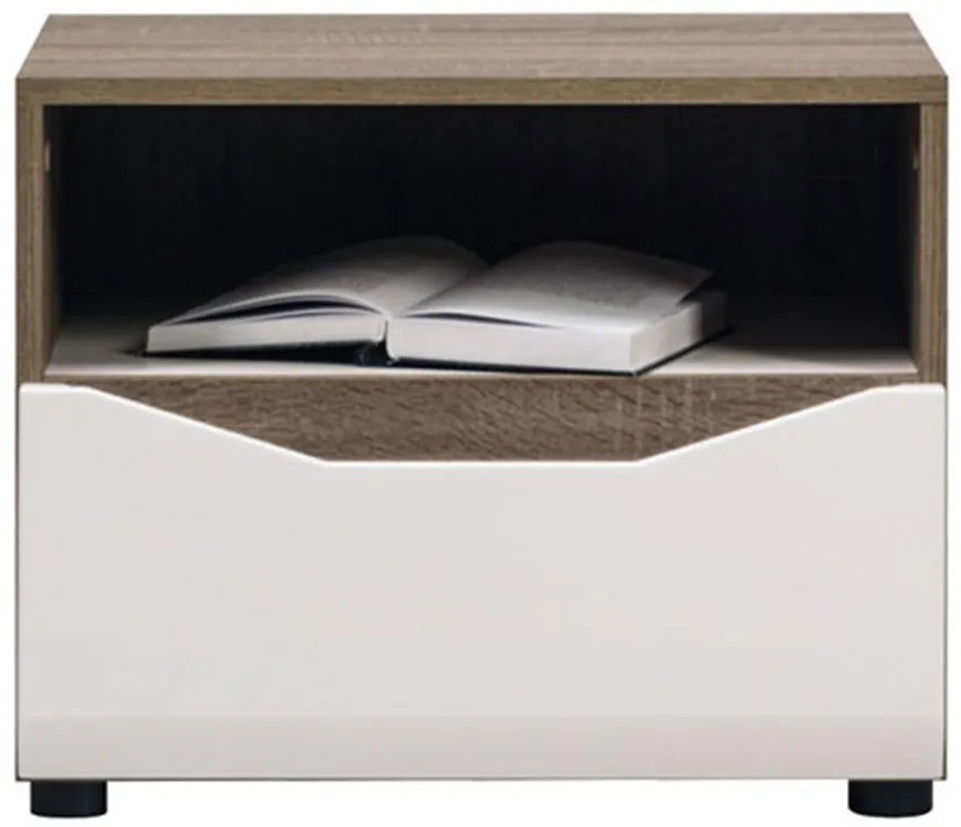 Nočný stolík Lionel Li13 Dub S./ Biela