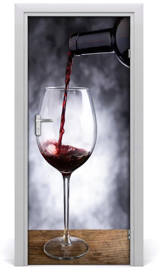 Fototapeta na dvere samolepiace červené víno 75x205 cm