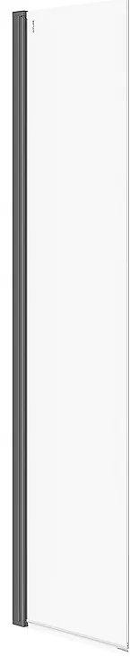 Cersanit Mille, otočná sprchová zástena typu Walk-In 50x200 cm, 8mm číre sklo, čierny profil, S161-012