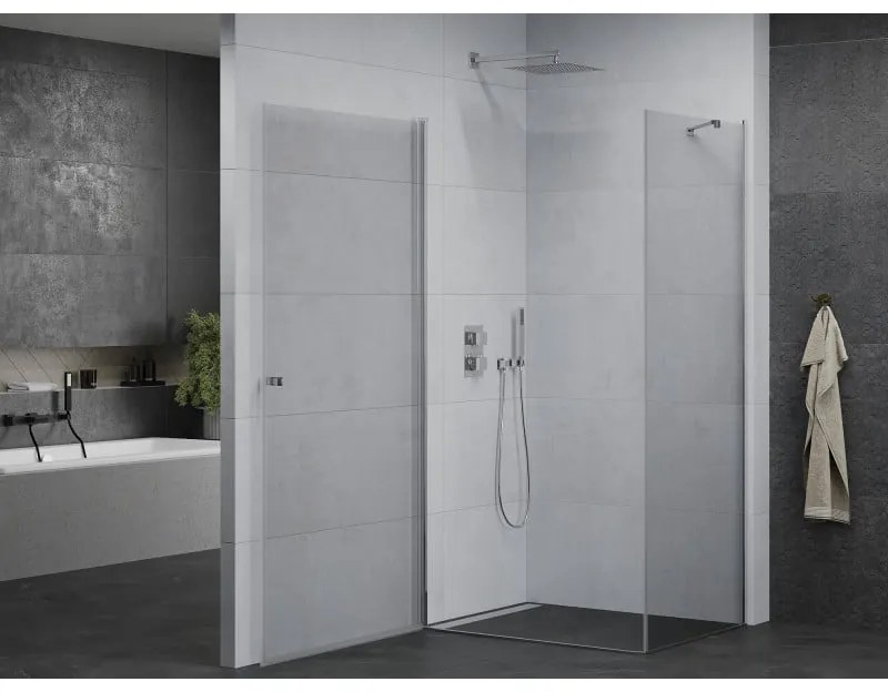 Mexen Pretoria sprchovací kút 80x70cm, 6mm sklo, chrómový profil-číre sklo, 852-080-070-01-00