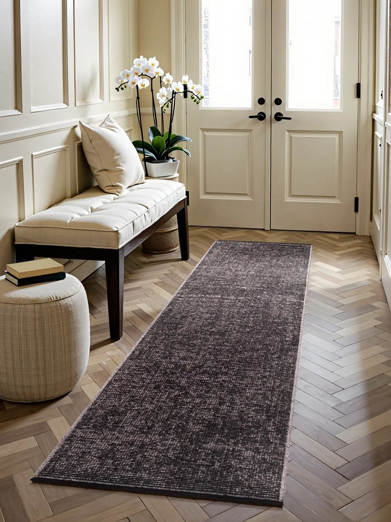 ELLE Decoration, Koberec behúň Brilliance Prisma 106311 Brown z kolekcie Elle, 80x250, hnedá, obývacia izba