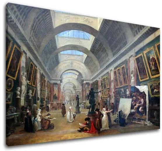 Obraz na plátne Hubert Robert - Projekt Grande Galerie du Louvre | rôzne rozmery