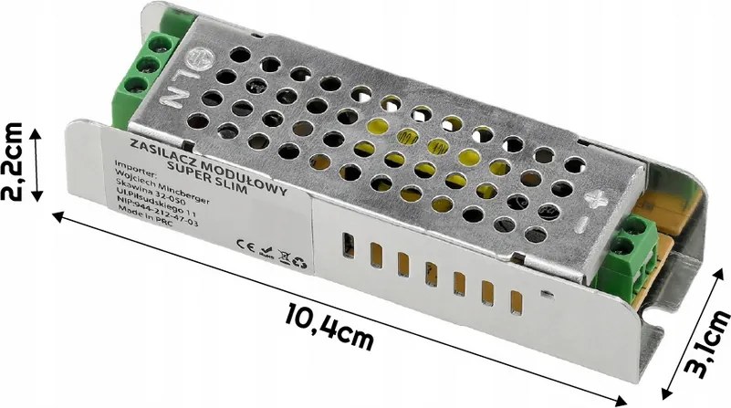 BERGE Tenký napájací zdroj - 24V - 24W - 1A - IP20