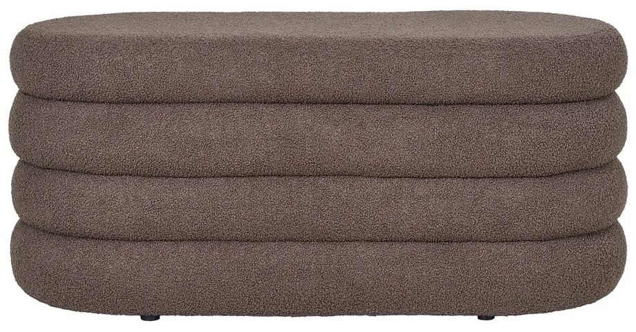 Hnedá lavica z textílie buklé Dartford – House Nordic