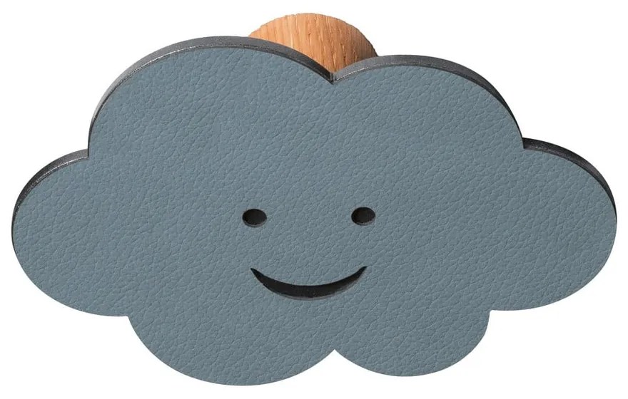 Modrý nástenný oceľový háčik Cloud Dot Nupo – LIND DNA