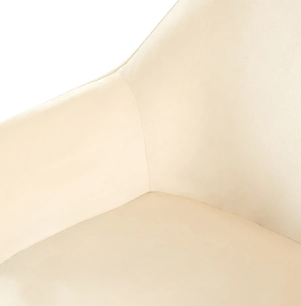 Jedálenská stolička Vessa - zamat - krémová