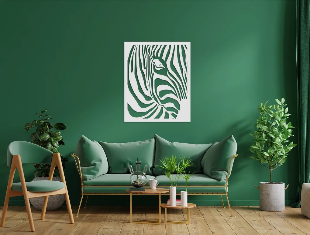 drevko Drevený obraz na stenu Hlava zebry Rozmer obrazu: 39 x 32,5 cm, Farba dekorácie: Čierna