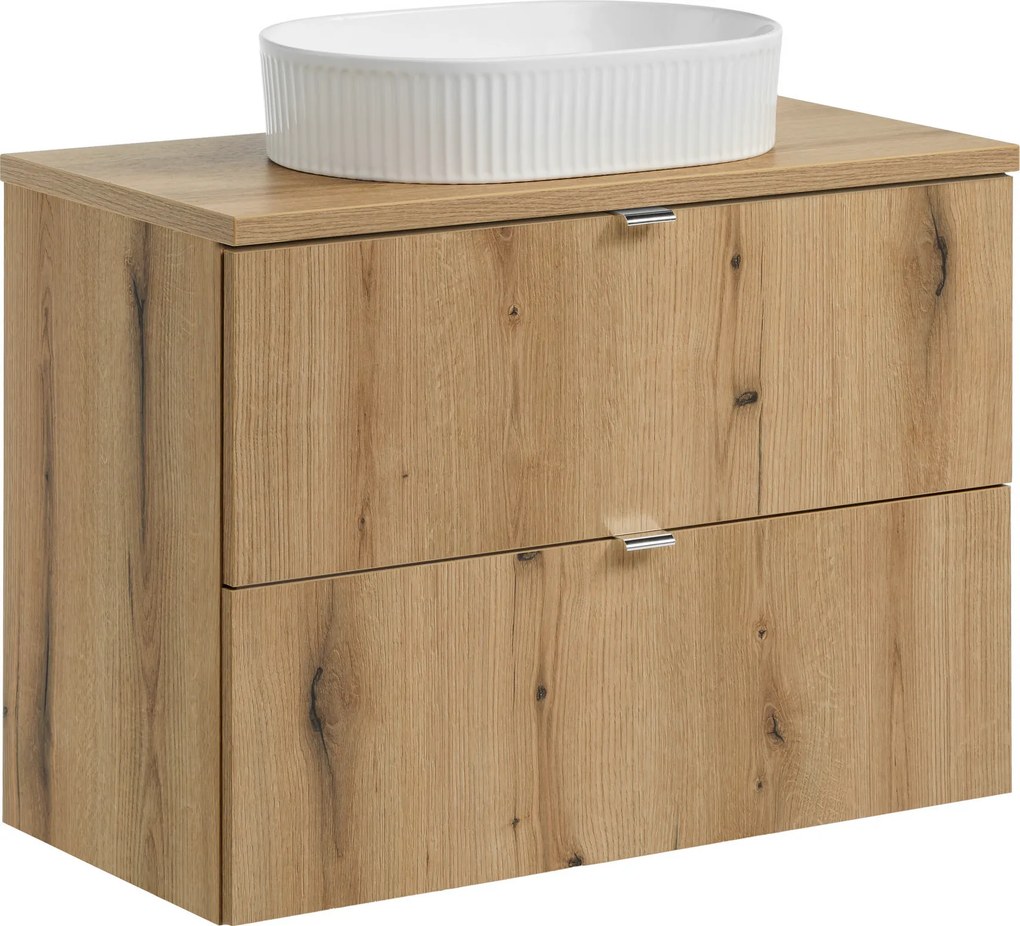 Comad Kúpeľňová skrinka s doskovým umývadlom SET-NOA B OAK 80 dub coast evoke