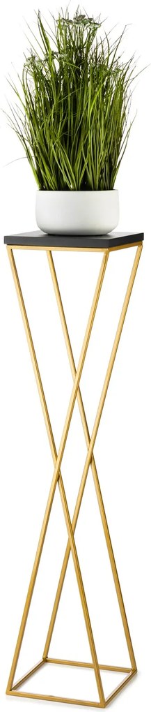STOJAN NA KVETINÁČ LOFT6 100X24X24 CM ZLATÁ/ČIERNA