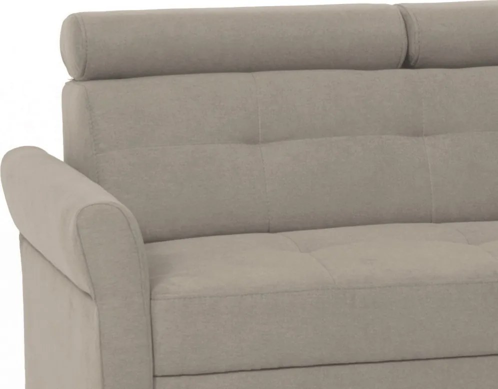 Rohová sedacia súprava Harris, hnedo-béžová taupe látka, pravý roh