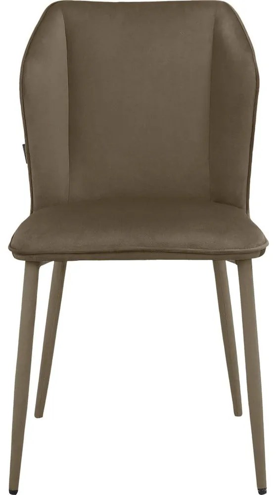 Hnedé zamatové jedálenské stoličky v súprave 2 ks Wilma – Støraa