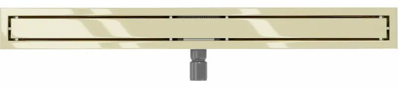 Mexen Flat nerezový sprchový žľab 80 cm (2v1) - vzor M13 , zlatá, 1510080-15