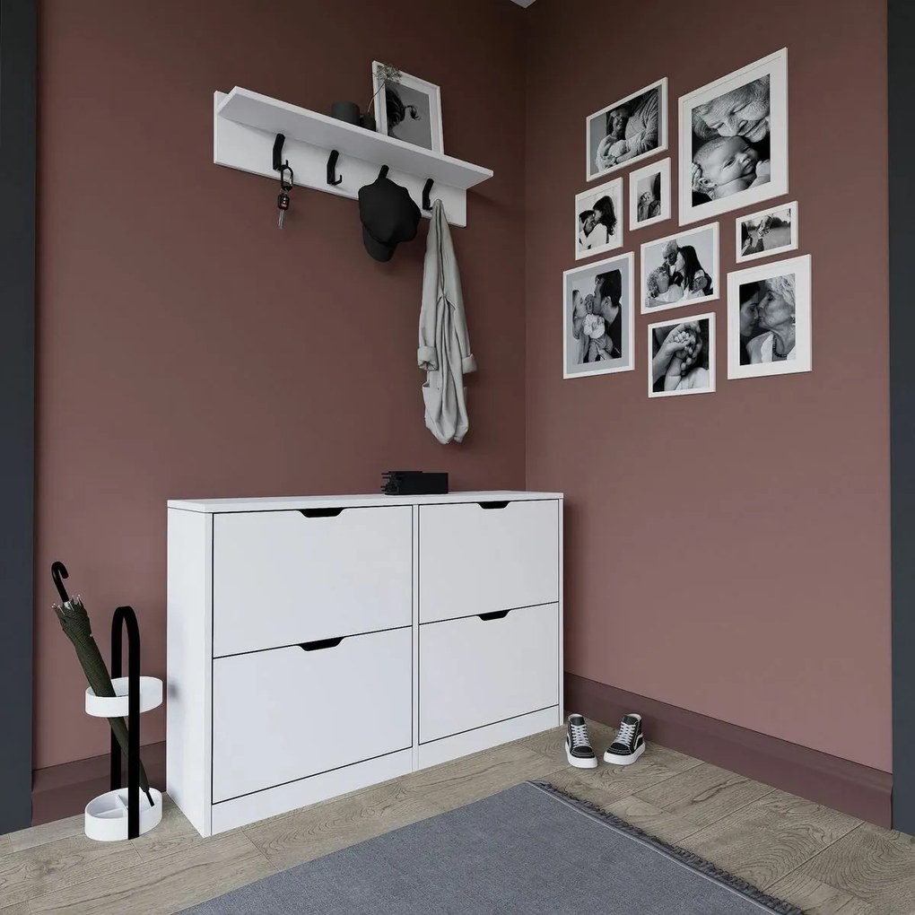 Skrinka na topánky Duru Matte White