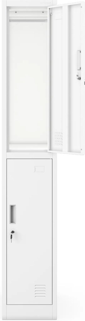 Jednoduchá pracovná šatníková skriňa biela, 316,5x1850x450 mm: IGOR 1 Plus