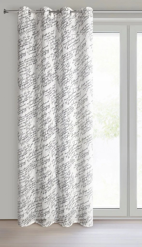 ZÁVES NA KRÚŽKOCH EDITH 140X250 CM VZOROVANÁ