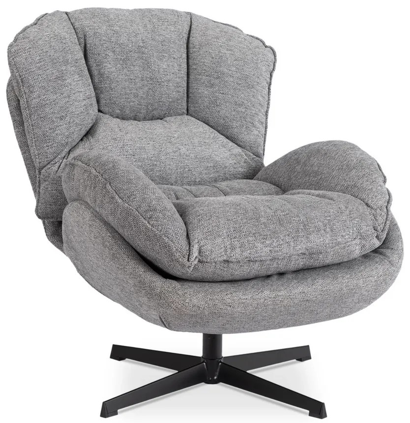 Relaxačné otočné kreslo DALILA sivé