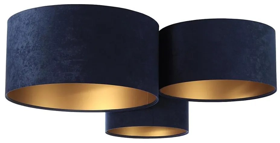 Stropné svietidlo SPACE 3xE27/60W/230V modrá/zlatá