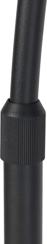 Moderná oblúková lampa čierna s mramorovým podstavcom - XXL