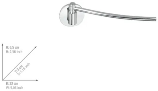 WENKO 5639100 - Držiak na utierky TURBO-LOC KÜCHE 23x6,5 cm nerez/strieborná