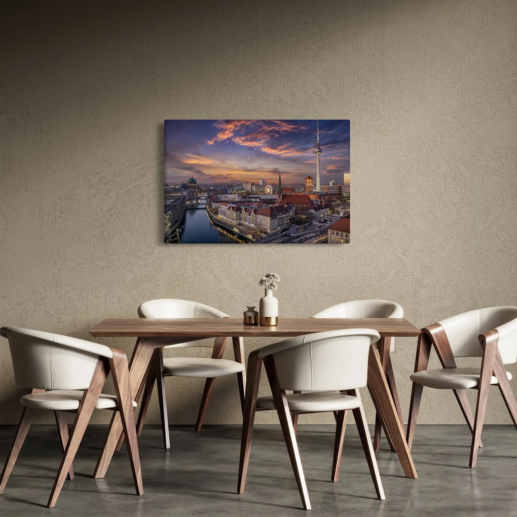 Obraz - Západ slnka nad Berlínom (90x60 cm)