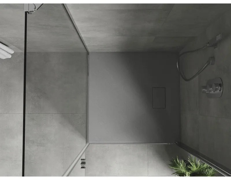 Mexen Hugo, SMC štvorcová sprchová vanička 80 x 80 cm, šedá, 42618080