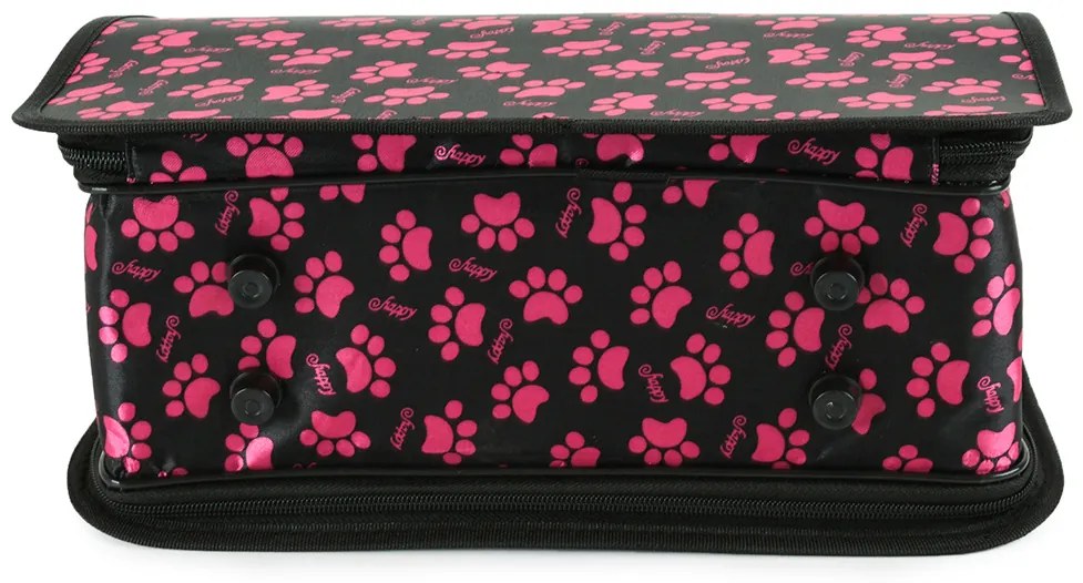 Transportná taška pre psa/mačku FURGO XL, čierno-ružová