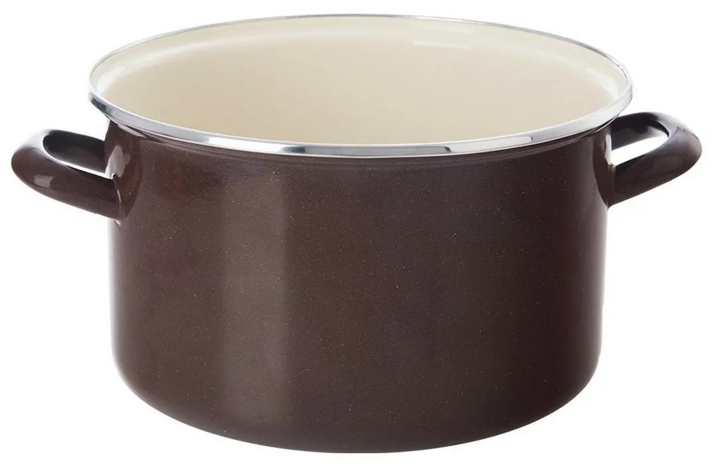 Orion Smaltovaný hrniec s lemom Brown, 6,5 l, 6,5 l