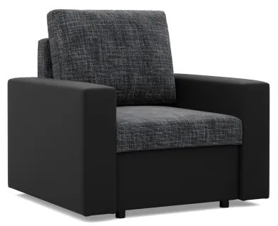 Kreslo LUNA tmavosivé / čierne