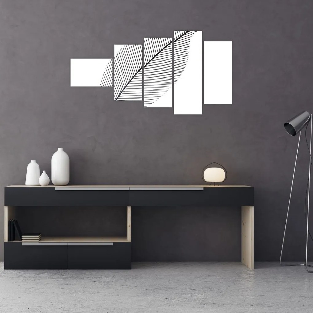 Obraz - list na bielom pozadí