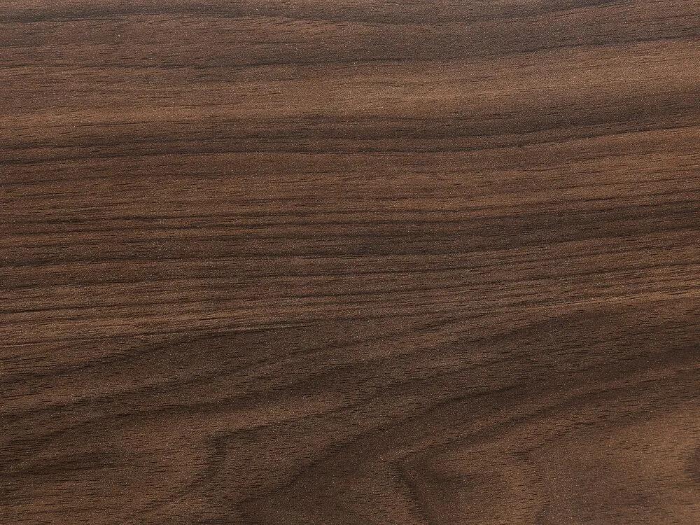 Nízka 2-dverová skrinka tmavé drevo/biela OKLAND Beliani