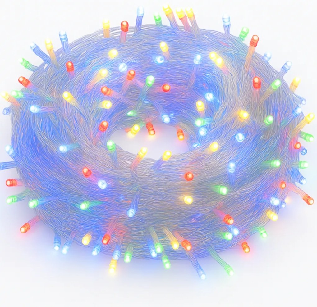 Vianočné svetielka LED záclona FLASH multicolor 1000 LED