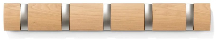 Nástenný vešiak z jaseňového dreva v prírodnej farbe Flip - Umbra