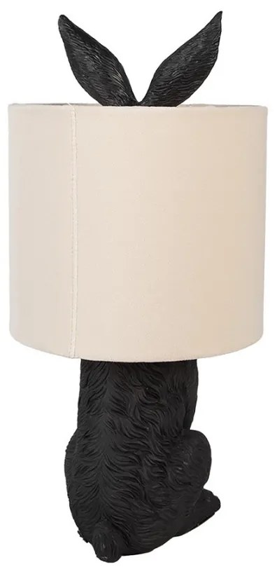 Black & Beige RABBIT nočná lampa
