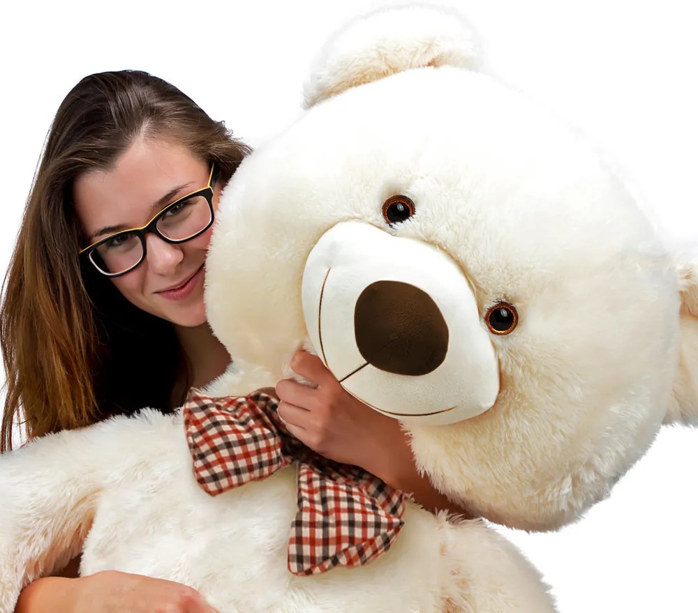 Veľký plyšový medveď BENY, 100cm, krémová Monzana