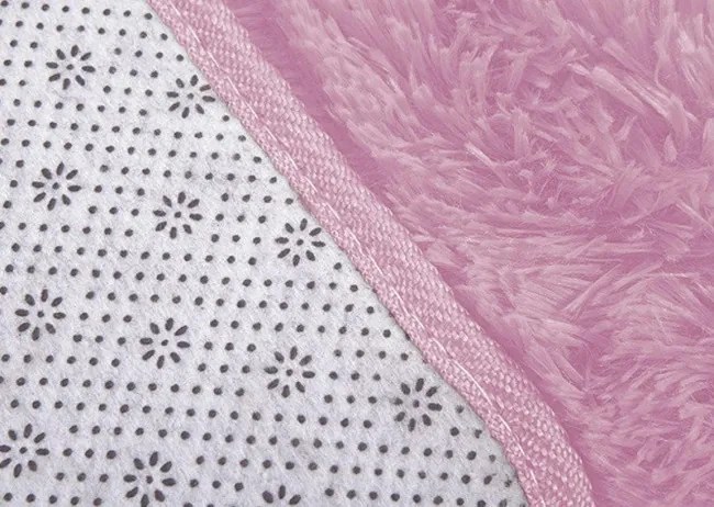 Protišmykový koberec SHAGGY ružový