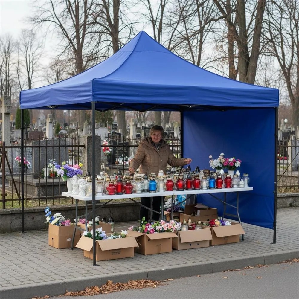 Nožnicový stan 3×3 m – námornícka modrá, záhradný a výstavný pavilón Springos GP0002
