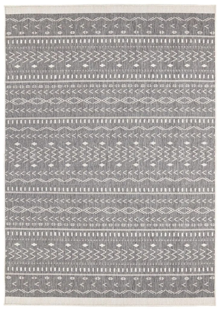 Kusový koberec Twin Supreme 103437 Kuba grey creme – na von aj na doma, 80x250, šedá, chodba / predsieň, Hanse Home