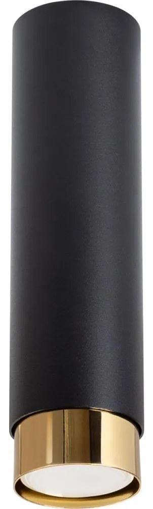 Sollux SL.1411 - Bodové svietidlo NERO 1xGU10/10W/230V 22,5 cm čierna/zlatá