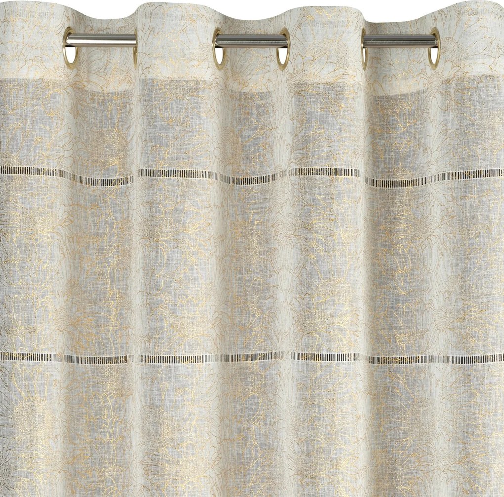 ZÁCLONA NA KRÚŽKOCH KATY 140X250 CM VZOROVANÁ