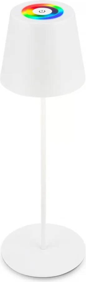 Briloner 7510016 - LED RGBW stmievateľná stolná lampa CALIDA 2,5W/5V IP44 1200 mAh biela