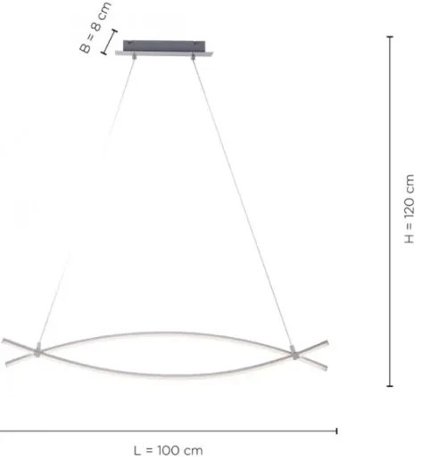 JUST LIGHT. 15382-55 - LED Luster na lanku MAJA 2xLED/8,4W/230V chróm