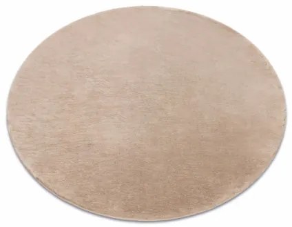Protišmykový koberec POSH kruh Shaggy camel, béžový, plyš