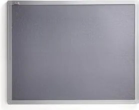 Nástenka VIRGINIA, 600x450 mm, šedá, hliníkový rám