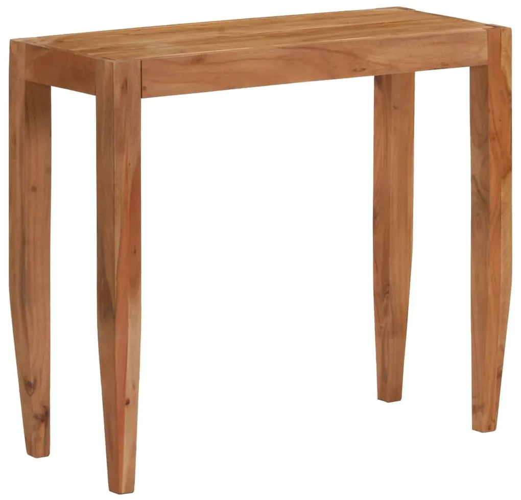 vidaXL Konzolový stolík hnedý 101x35x80 cm masívne akáciové drevo